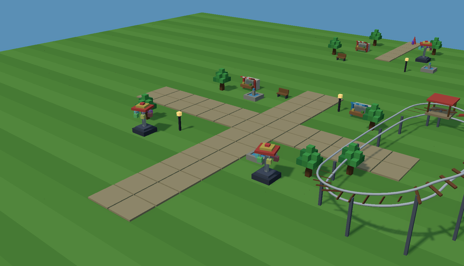 A Pixel Park in the browser game